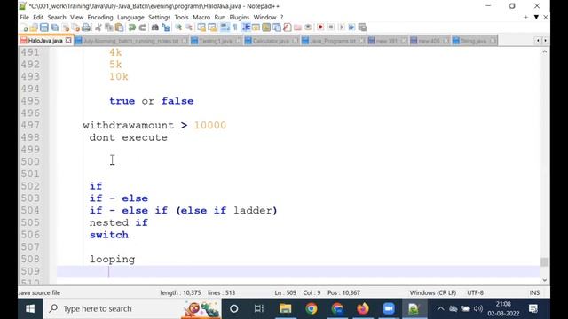 Live Java class for beginners session 7 Java ProgramWith Flow Control #java #beginners #neojobhunte