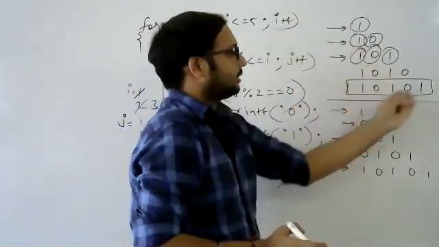 Print patterns of binary values in C programming | C programming video tutorial series