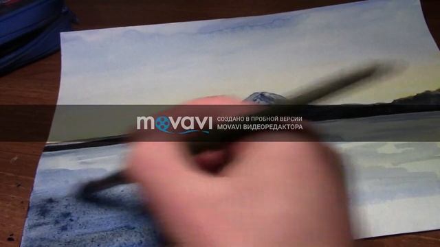 ПЕЙЗАЖ АКВАРЕЛЬЮ//ОСЕНЬ//ЗАКАТ//ЯПОНИЯ смотреть онлайн