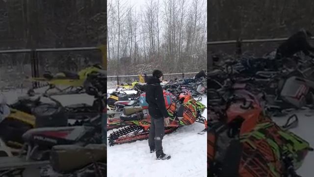 Приисковый, Хакасия, погрузка снегоходов смотреть онлайн