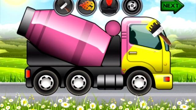 МУЛЬТИКИ Учим цвета Мультики про машинки Учим цвета с бетономешалкой смотреть онлайн