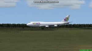 Wamos Air B747 Varadero Juan Gualberto Gomez Airport MUVR Landing FS9