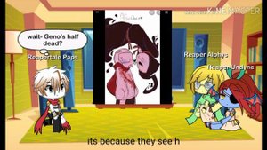 Reapertale react to Geno x Reaper || they also meet Geno || Gacha Life ||