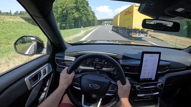 2023 Ford Explorer 3.0 EcoBoost V6 PHEV 457 PS TOP SPEED AUTOBAHN DRIVE POV смотреть онлайн