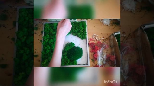 Природные материалы. Картина из мха!