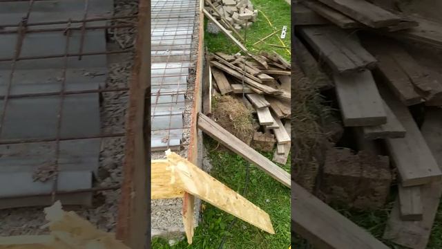 Часть3⃣ Пристройка из арболит блока к каркасному дому на ленточный фундамент своими руками. смотреть онлайн