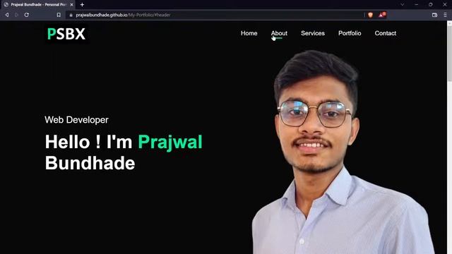 Personal Portfolio Website Using HTML, CSS, javascript | Clause Web Development Internship