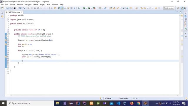 How to Find ASCII Value of Character using Java language смотреть онлайн