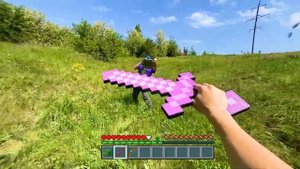 Minecraft in Real Life POV - I built a real house using ONLY 創世神第一人稱真人版 Realistic Minecraft