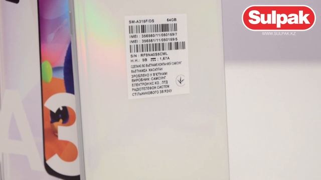 Смартфон Samsung Galaxy A31 White распаковка (www.sulpak.kz) смотреть онлайн