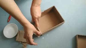 Как оклеить крафтовой бумагой, заготовку для шкатулки?kraft paper pasting