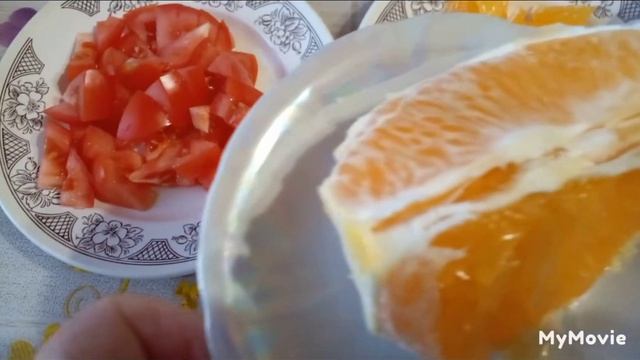 Освежающий салат с апельсином ! Просто , вкусно и полезно ! смотреть онлайн