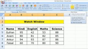 How To Use Watch Window in Excel?  || Excel पर Watch Window का उपयोग करना