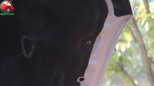 Установка упоров капота (амортизаторов) на Nissan Nissan Pathfinder 4 R52 (www.upora net)