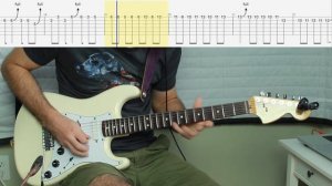 Deep Purple - Smoke on the Water ALTERNATE guitar solo lesson with FREE TAB