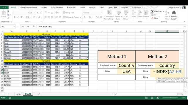 Index Function in Excel (Demo Module 02 Class#36) смотреть онлайн
