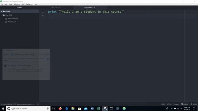 Coursera Python For Everybody EP-1 | Assignment Python Installation Solution | Shoeb Solves