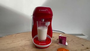 Tassimo by Bosch TAS1006GB Happy Pod Coffee Machine - Red & White - USED