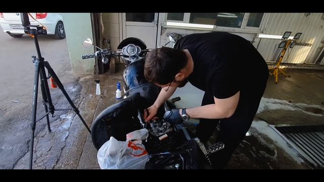 Как отмыть мотоцикл и хром на Harley-Davidson смотреть онлайн