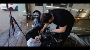 Как отмыть мотоцикл и хром на Harley-Davidson