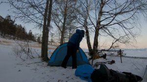 Поход по льдам Байкала | Почувствуй со мной ужас и красоту зимнего Байкала | Выживаю в палатке