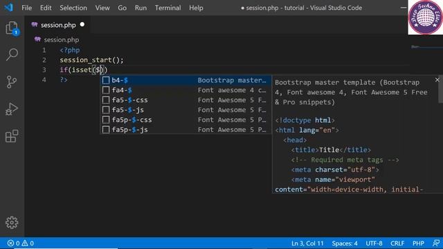 PHP Tutorial for beginner | absolute beginner #15 Session in PHP