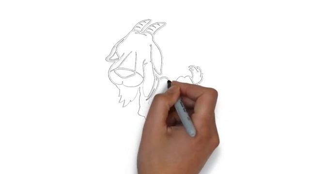 как нарисовать козу,how to draw a goat,cómo dibujar una cabra,come disegnare una capra смотреть онлайн