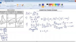 Асимптоты к графику функций. 10 класс