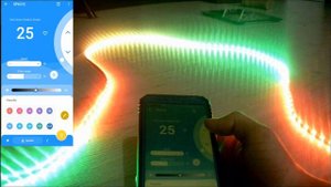 SP621 e WS2812 b inceleme  tüm modlar burda led  müzik spektrum efect  adreslendirilebilir led