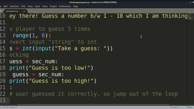 Guess the Number Game Beginner Python Tutorial | Learning Python for Beginners | Code16 смотреть онлайн