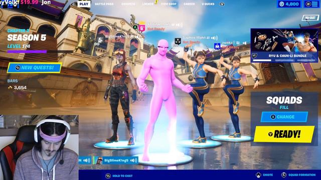 Street Fighter Skin! Giveaways @ 1200 subs! PinkMahn Dubs with Subs!!! Fortnite Live Stream Console смотреть онлайн