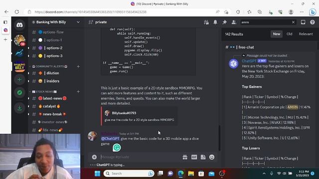 TELLING CHATGPT TO WRITE CODE FOR ME