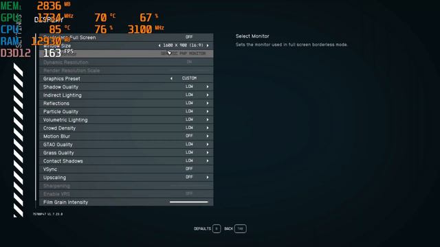 720p - 900p  Starfield - GTX 1050 - PC Performance Test Benchmark