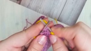 СЛЕДКИ НА ДВУХ СПИЦАХ БЕЗ ШВА. Подробный мастер класс