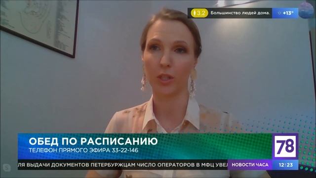 Режим питания на карантине. Приёмы пищи и перекусы. Инна Кононенко на 78 ТВ