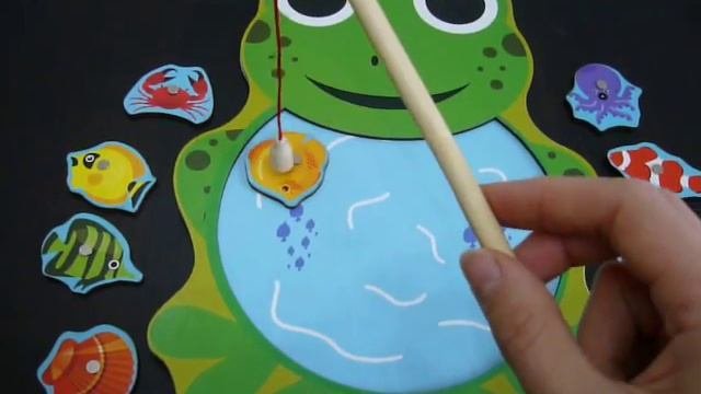 ДЕРЕВЯННАЯ ИГРУШКА ИЗ ФИКС ПРАЙСА/ ЛЯГУШКА/РЫБАЛКА