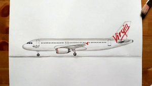 Virgin Australia??, Airbus A320, speed drawing