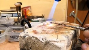 Пайка элемента браслета