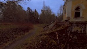 Полеты на  квадракоптере по заброшенной в лесу усадьбе, версия с улучшенным монтажом и эффектами.