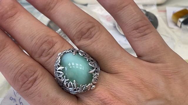 Натуральные камни в серебре: бирюза? янтарь? лазурит?хризопраз ?