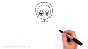 How to Draw Wednesday from Addams Family