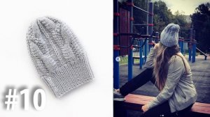 20 моделей вязаных шапок 2019 года. Вязание спицами.