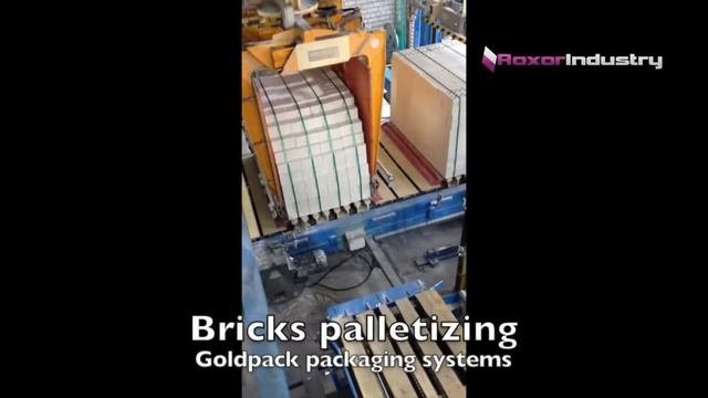 Паллетизация и упаковка кирпича и газобетона (Goldpack, Словения)