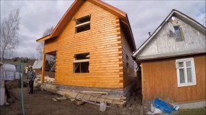 Покраска дома из бруса