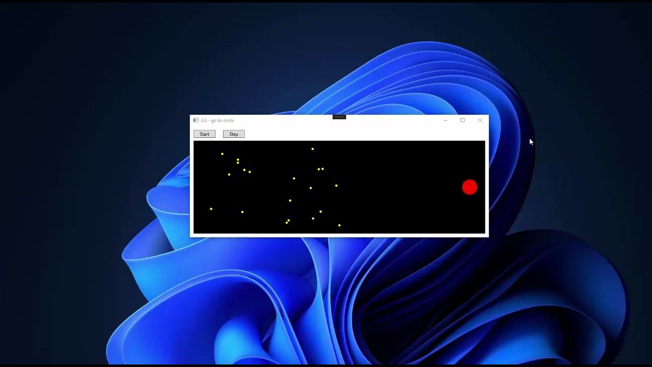 Genetic algorithm - Go To Circle