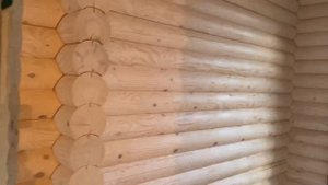 Строительство дома из оцилиндрованного бревна под ключ III часть.