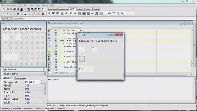 06_Fertigstellung des GUI Taschenrechners mit dem Java-Editor смотреть онлайн