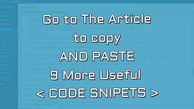 10 Useful Code Snippets For WordPress And How to Add Them