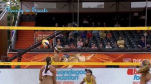 Женский пляжный волейбол. Моменты.