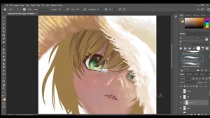 Digital Painting using Photoshop || Beautiful anime Girl.